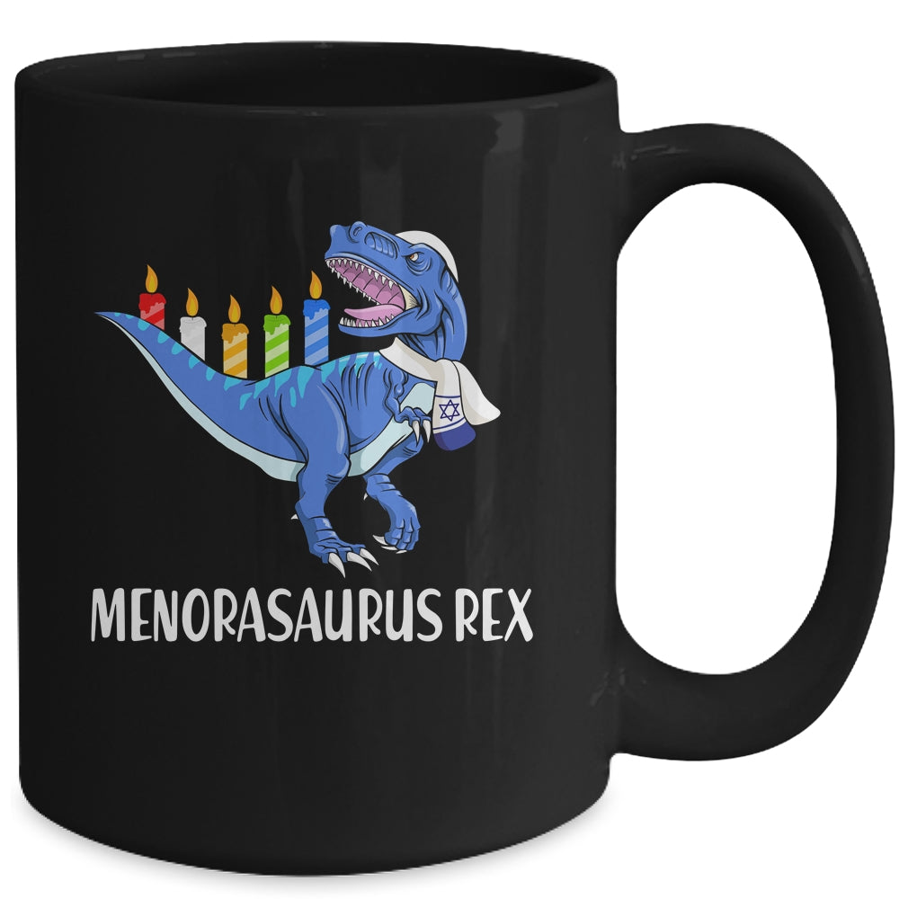 Menorasaurus Rex Menorah Dinosaur Hanukkah Chanukkah Mug | siriusteestore