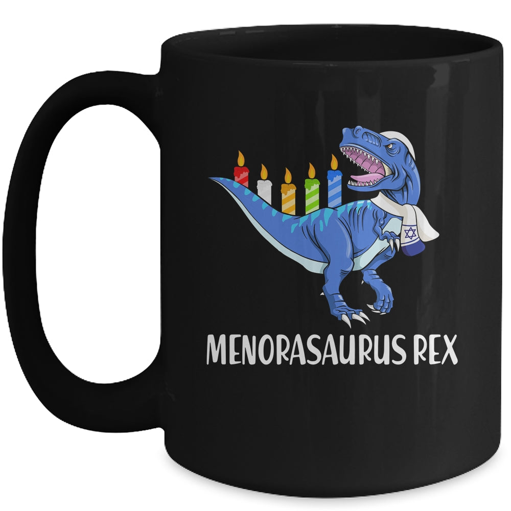 Menorasaurus Rex Menorah Dinosaur Hanukkah Chanukkah Mug | siriusteestore