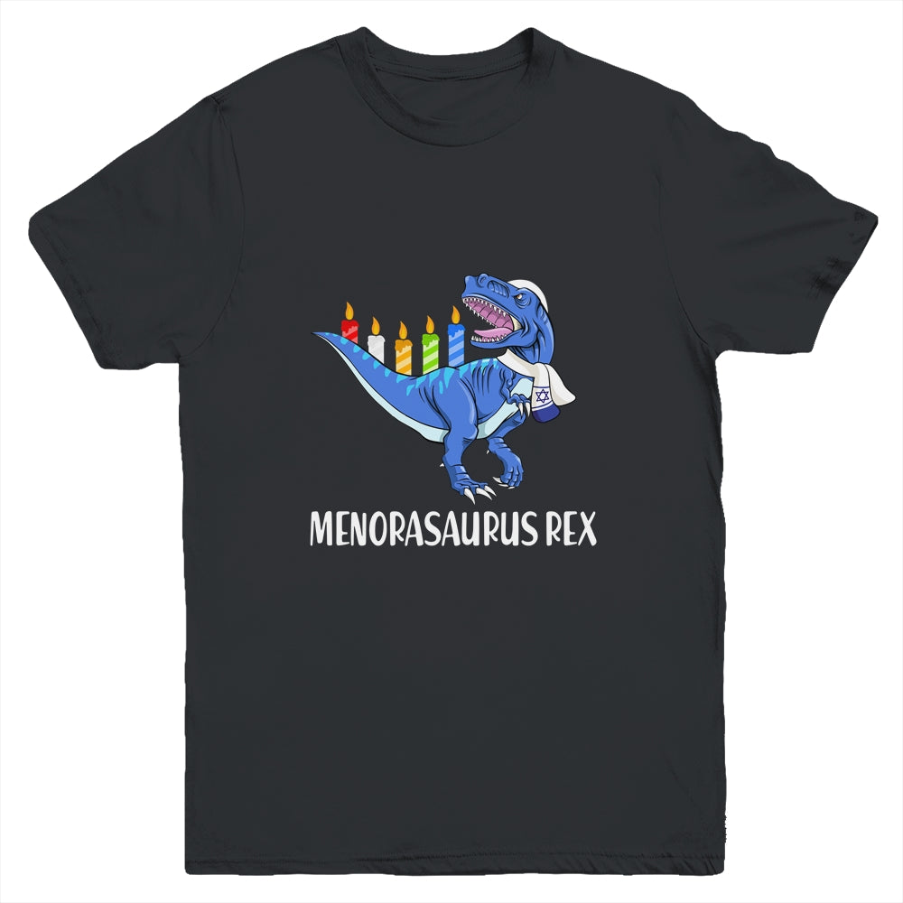 Menorasaurus Rex Menorah Dinosaur Hanukkah For Boys Youth Shirt | siriusteestore