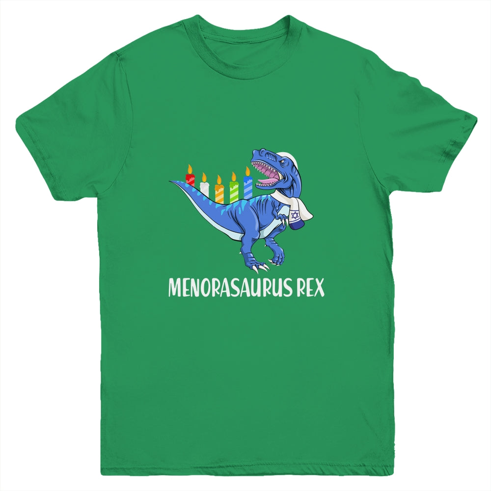 Menorasaurus Rex Menorah Dinosaur Hanukkah For Boys Youth Shirt | siriusteestore