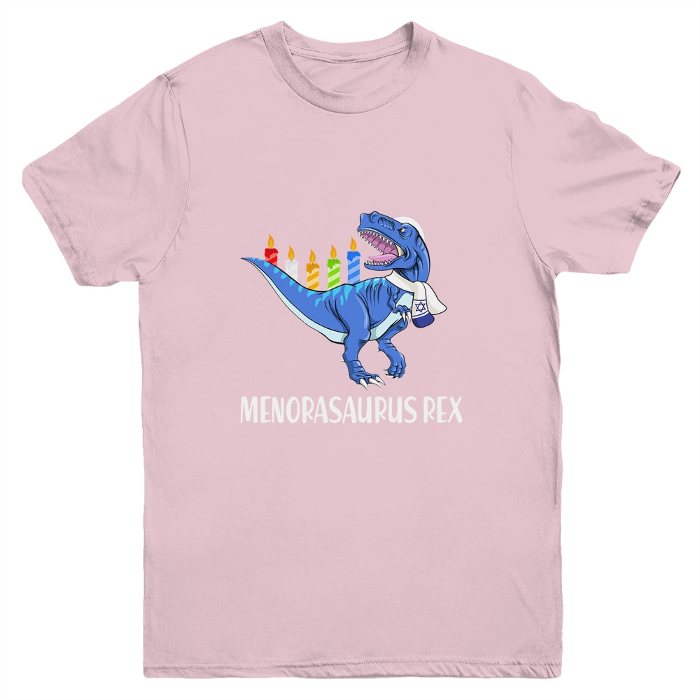 Menorasaurus Rex Menorah Dinosaur Hanukkah For Boys Youth Shirt | siriusteestore