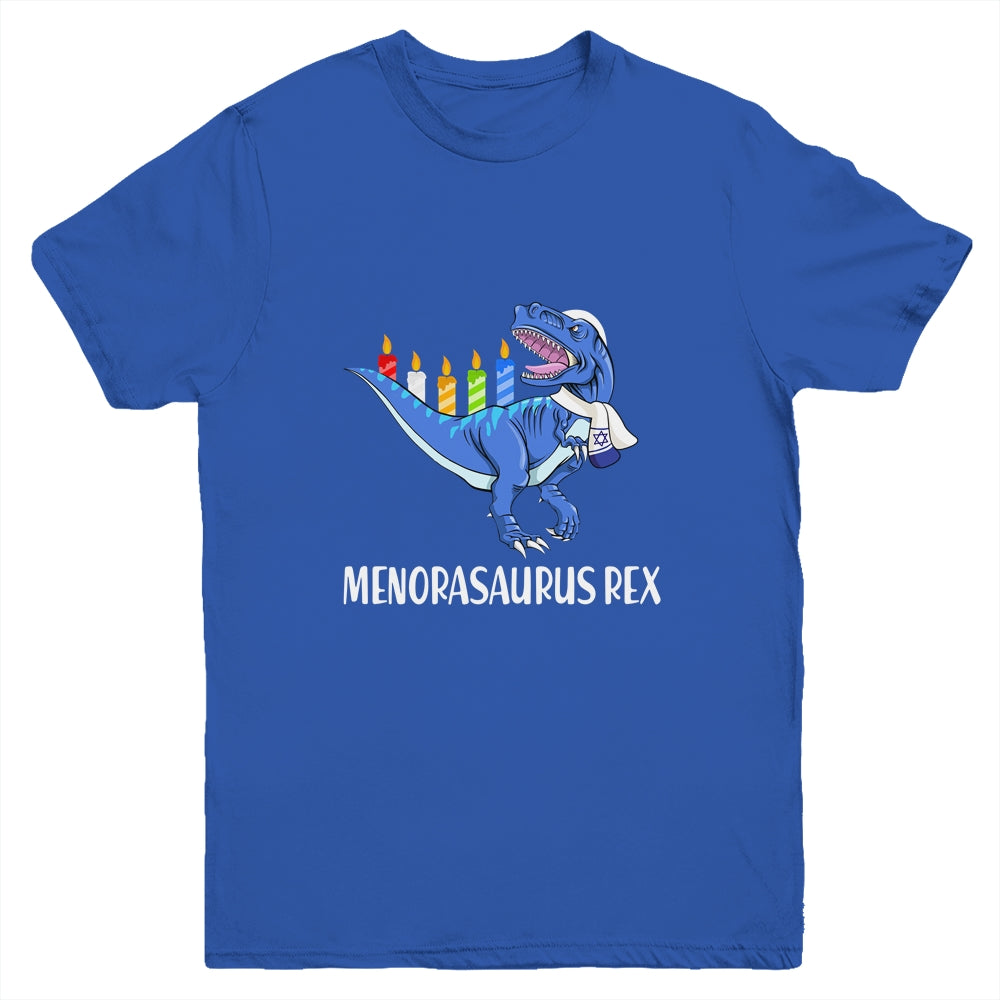 Menorasaurus Rex Menorah Dinosaur Hanukkah For Boys Youth Shirt | siriusteestore
