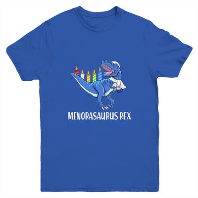 Menorasaurus Rex Menorah Dinosaur Hanukkah For Boys Youth Shirt | siriusteestore