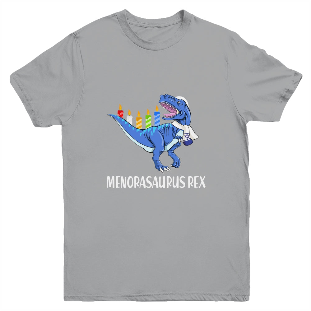 Menorasaurus Rex Menorah Dinosaur Hanukkah For Boys Youth Shirt | siriusteestore