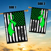 Mental Health Awareness America Flag Green Ribbon | siriusteestore