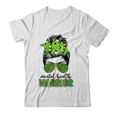 Mental Health Warrior Messy Bun Mental Health Matters Shirt & Tank Top | siriusteestore