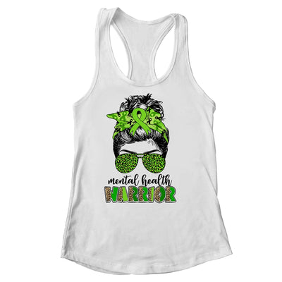 Mental Health Warrior Messy Bun Mental Health Matters Shirt & Tank Top | siriusteestore