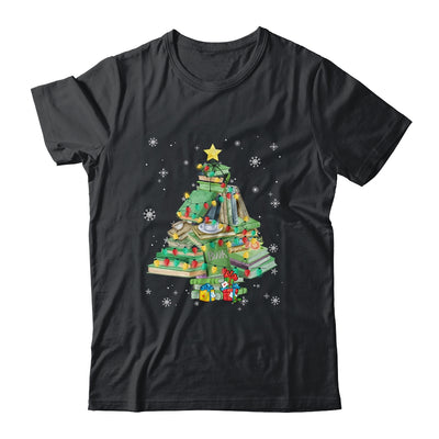 Merry Bookmas Books Pine Tree Funny Reading Lover Christmas Shirt & Sweatshirt | siriusteestore