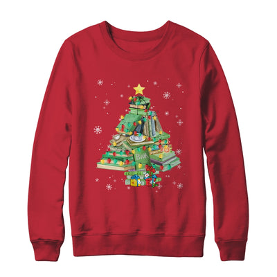 Merry Bookmas Books Pine Tree Funny Reading Lover Christmas Shirt & Sweatshirt | siriusteestore
