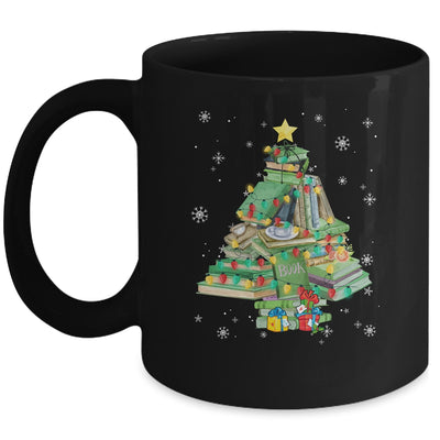 Merry Bookmas Books Pine Tree Funny Reading Lover Christmas Mug | siriusteestore