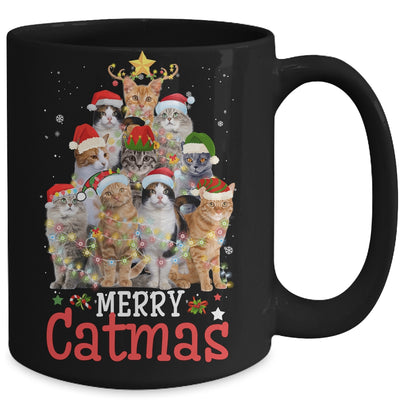 Merry Catmas Xmas Gift Funny Cat Christmas Tree Mug | siriusteestore
