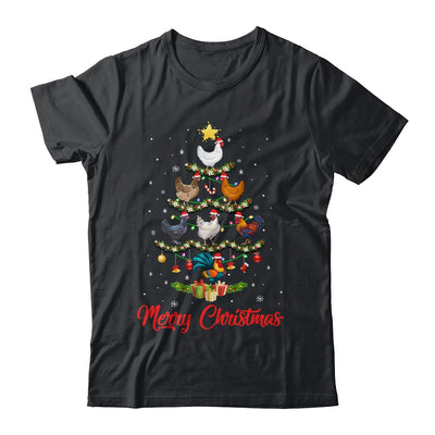 Merry Chickenmas Chicken Christmas Tree Funny Farmer Xmas Shirt & Sweatshirt | siriusteestore