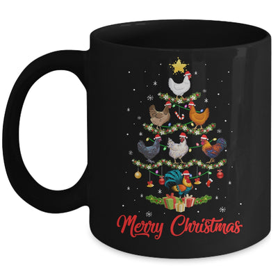 Merry Chickenmas Chicken Christmas Tree Funny Farmer Xmas Mug | siriusteestore