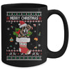 Merry Christmas Boxer In Sock Dog Funny Ugly Xmas Mug | siriusteestore