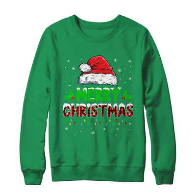 Merry Christmas Buffalo Red Plaid Santa Hat For Men Women Shirt & Sweatshirt | siriusteestore