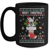 Merry Christmas Bull Terrier In Sock Dog Funny Ugly Xmas Mug | siriusteestore