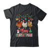 Merry Christmas Chicken Santa Hat Lights Xmas Funny Shirt & Sweatshirt | siriusteestore