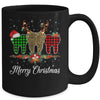 Merry Christmas Dentist Teeth Santa Hat Xmas Leopard Plaid Mug | siriusteestore