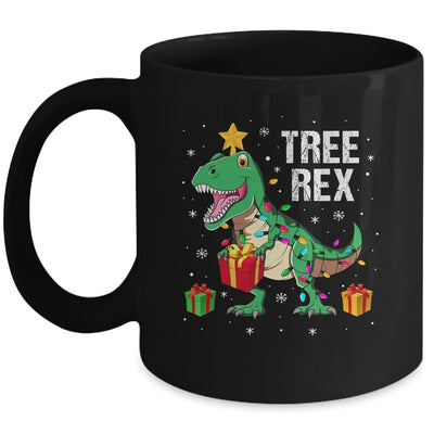 Merry Christmas Dinosaur Tree Rex Pajamas Xmas Mug | siriusteestore