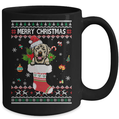 Merry Christmas Labrador In Sock Dog Funny Ugly Xmas Mug | siriusteestore