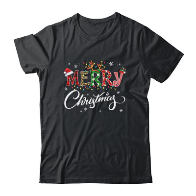 Merry Christmas Leopard Buffalo Red Plaid Shirt & Sweatshirt | siriusteestore