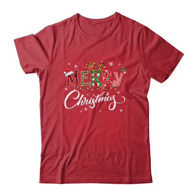 Merry Christmas Leopard Buffalo Red Plaid Shirt & Sweatshirt | siriusteestore