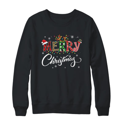 Merry Christmas Leopard Buffalo Red Plaid Shirt & Sweatshirt | siriusteestore