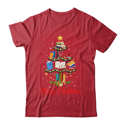 Merry Christmas Library Tree Cute Book Lover Librarian Shirt & Sweatshirt | siriusteestore
