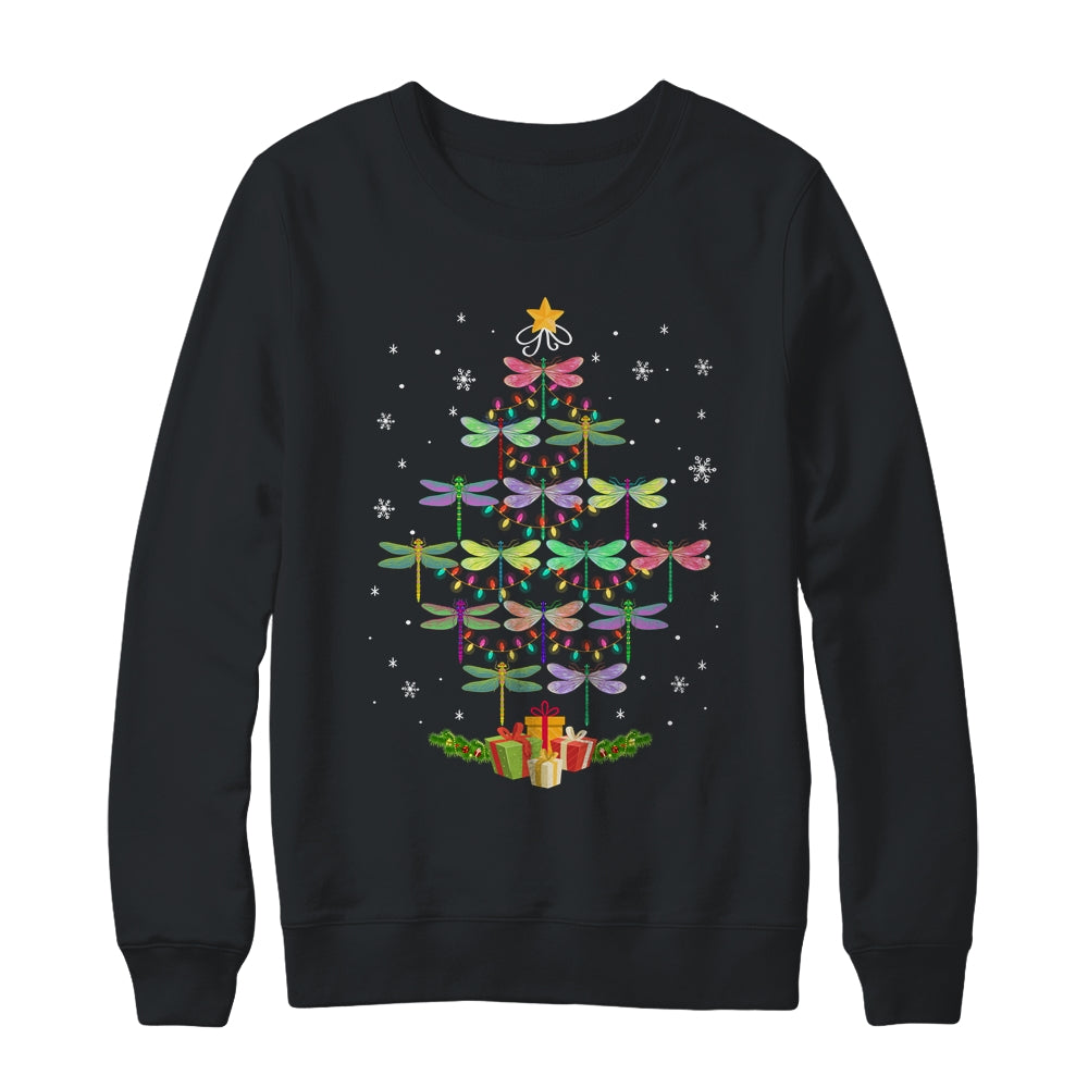 Merry Christmas Lover Xmas Dragonfly Christmas Tree Shirt & Sweatshirt | siriusteestore