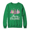 Merry Christmas Pink Leopard Print Christmas Tree Women Shirt & Sweatshirt | siriusteestore