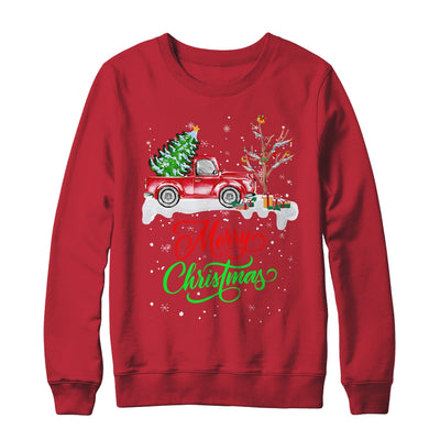 Merry Christmas Red Truck Christmas Tree Lights Snow Shirt & Sweatshirt | siriusteestore