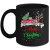 Merry Christmas Red Truck Christmas Tree Lights Snow Mug | siriusteestore