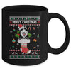 Merry Christmas Siberian Husky In Sock Dog Funny Ugly Xmas Mug | siriusteestore