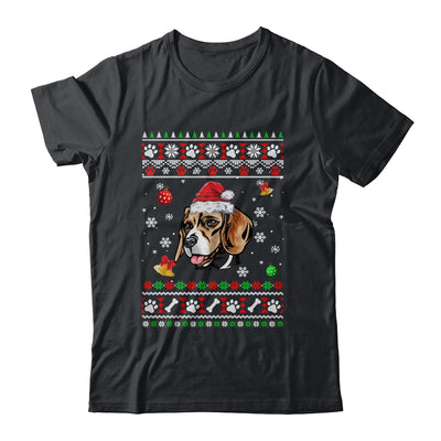 Merry Christmas Ugly Xmas Beagle Santa Hat Funny Shirt & Sweatshirt | siriusteestore