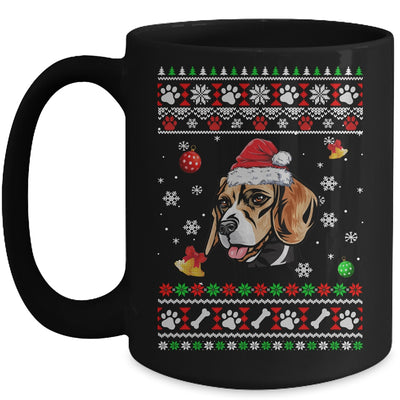 Merry Christmas Ugly Xmas Beagle Santa Hat Funny Mug | siriusteestore