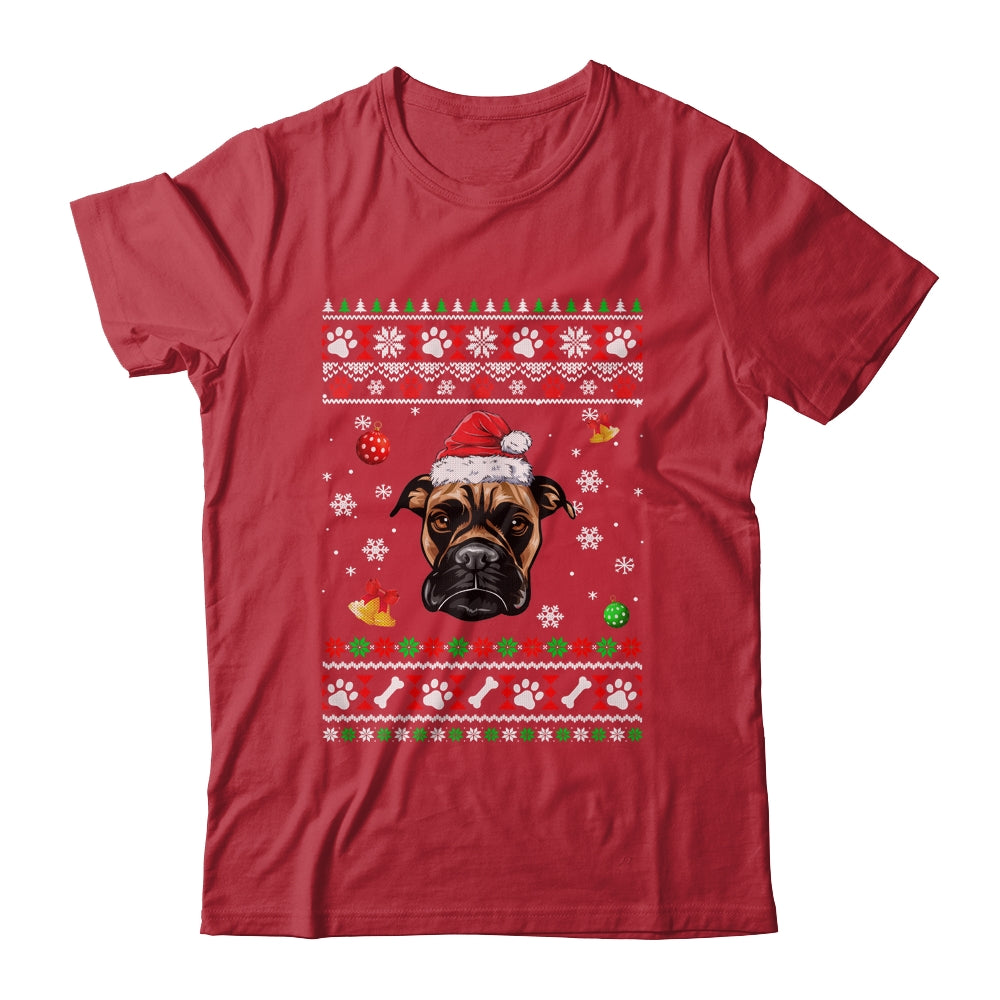 Merry Christmas Ugly Xmas Boxer Santa Hat Funny Shirt & Sweatshirt | siriusteestore