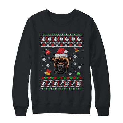 Merry Christmas Ugly Xmas Boxer Santa Hat Funny Shirt & Sweatshirt | siriusteestore