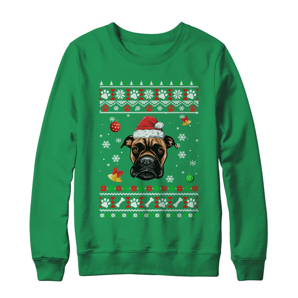 Merry Christmas Ugly Xmas Boxer Santa Hat Funny Shirt & Sweatshirt | siriusteestore
