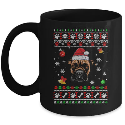 Merry Christmas Ugly Xmas Boxer Santa Hat Funny Mug | siriusteestore