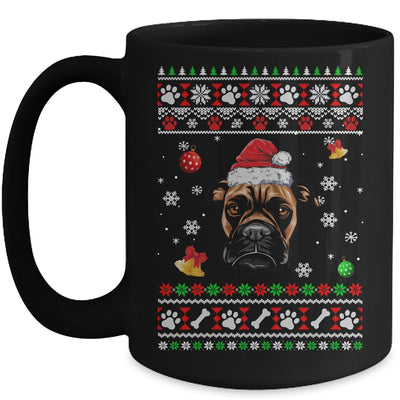 Merry Christmas Ugly Xmas Boxer Santa Hat Funny Mug | siriusteestore