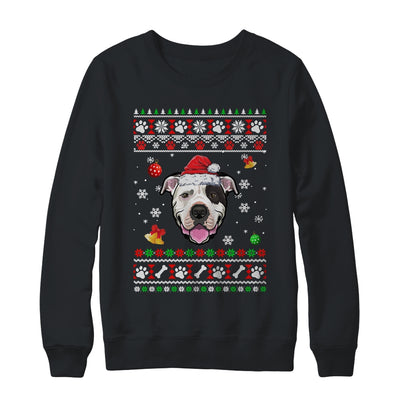 Merry Christmas Ugly Xmas Bull Terrier Santa Hat Funny Shirt & Sweatshirt | siriusteestore