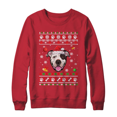 Merry Christmas Ugly Xmas Bull Terrier Santa Hat Funny Shirt & Sweatshirt | siriusteestore