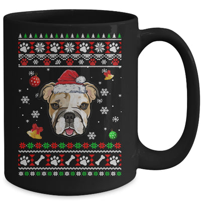 Merry Christmas Ugly Xmas Bulldog Santa Hat Funny Mug | siriusteestore