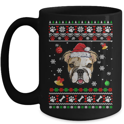 Merry Christmas Ugly Xmas Bulldog Santa Hat Funny Mug | siriusteestore