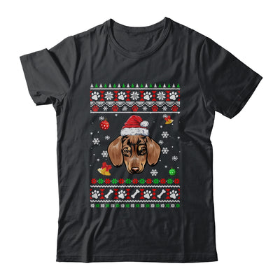 Merry Christmas Ugly Xmas Dachshund Santa Hat Funny Shirt & Sweatshirt | siriusteestore