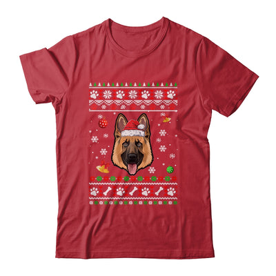 Merry Christmas Ugly Xmas German Shepherd Santa Hat Funny Shirt & Sweatshirt | siriusteestore