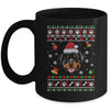 Merry Christmas Ugly Xmas Rottweiler Santa Hat Funny Mug | siriusteestore