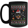 Merry Christmas Ugly Xmas Rottweiler Santa Hat Funny Mug | siriusteestore