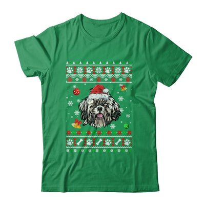 Merry Christmas Ugly Xmas Shih Tzu Santa Hat Funny Shirt & Sweatshirt | siriusteestore