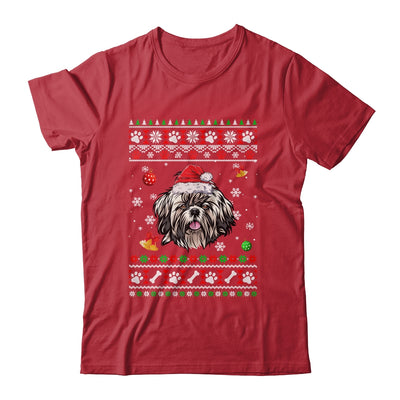 Merry Christmas Ugly Xmas Shih Tzu Santa Hat Funny Shirt & Sweatshirt | siriusteestore